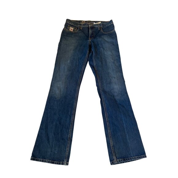 Cruel Girl Hip Hugger Blue Jeans Women's 11 Long Relaxed Fit Dark Wash Denim - Picture 1 of 9